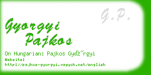 gyorgyi pajkos business card